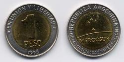 1 Peso Argentinien (1861 - ) Bimetall 