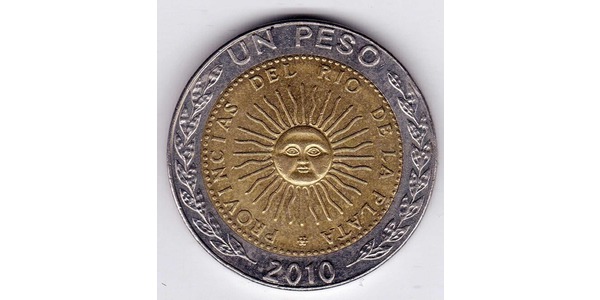1 Peso Argentinien (1861 - ) Bimetall 