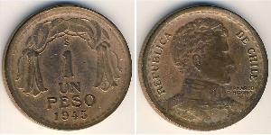 1 Peso Chile Bronze 