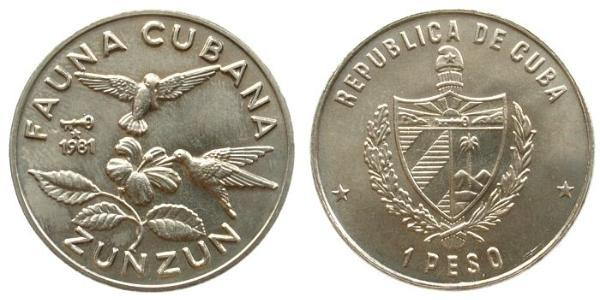 1 Peso Cuba Copper/Nickel 