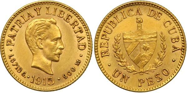 1 Peso Cuba Gold 