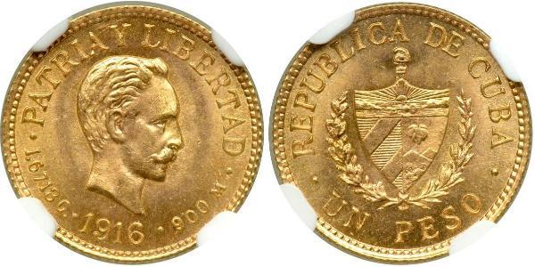 1 Peso Cuba Gold 