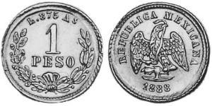 1 Peso Mexiko (1867 - ) Gold 