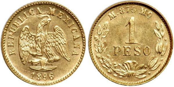 1 Peso Mexiko (1867 - ) Gold 