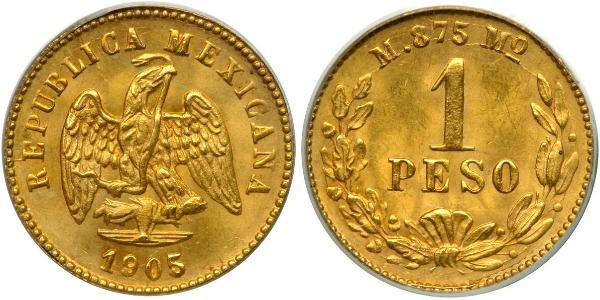 1 Peso Mexiko (1867 - ) Gold 