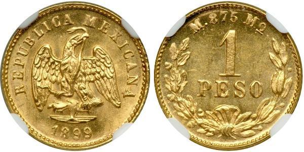 1 Peso Mexiko (1867 - ) Gold 