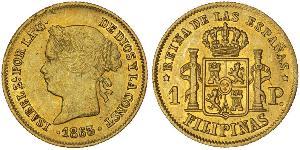 1 Peso Philippinen Gold Isabella II of Spain (1830- 1904)