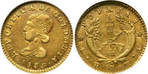 1 Peso Republic of New Granada (1831–1858) Gold 