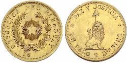 1 Peso Republic of Paraguay (1811 - ) Gold 