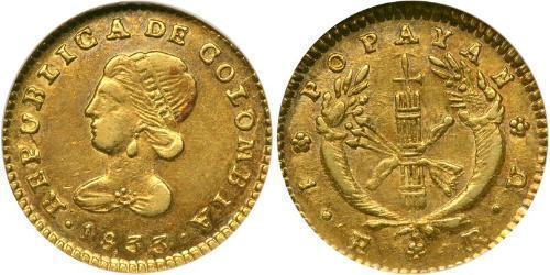 1 Peso Republik Neugranada (1831–1858) Gold 