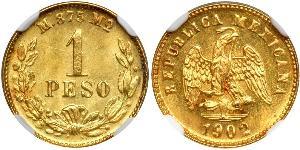 1 Peso United Mexican States (1867 - ) Gold 