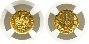 1 Peso United Mexican States (1867 - ) Gold 