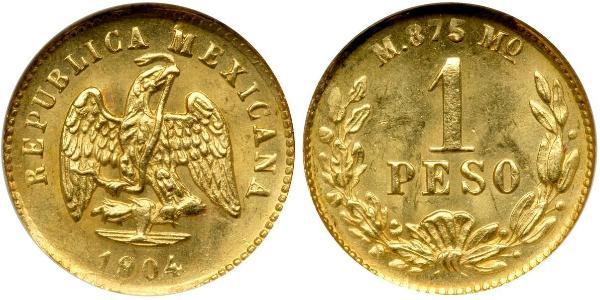1 Peso United Mexican States (1867 - ) Gold 