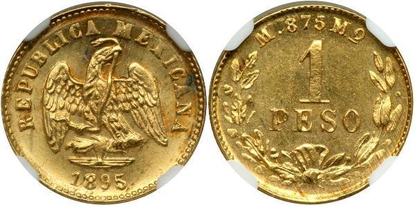 1 Peso United Mexican States (1867 - ) Gold 