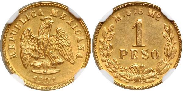 1 Peso United Mexican States (1867 - ) Gold 