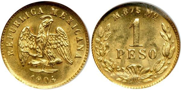 1 Peso United Mexican States (1867 - ) Gold 