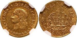 1 Peso United States of Colombia (1863 - 1886) Gold 