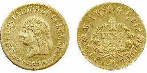 1 Peso Vereinigte Staaten von Kolumbien (1863 - 1886) Gold 