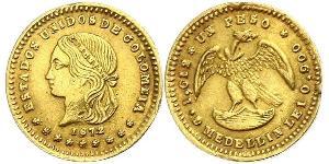 1 Peso Vereinigte Staaten von Kolumbien (1863 - 1886) Gold 