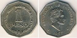 1 Peso Republik Kolumbien  (1886 - ) Kupfer/Nickel 