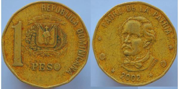 1 Peso Dominikanische Republik Kupfer/Zink 