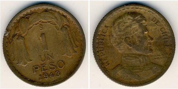 1 Peso Chile Messing 