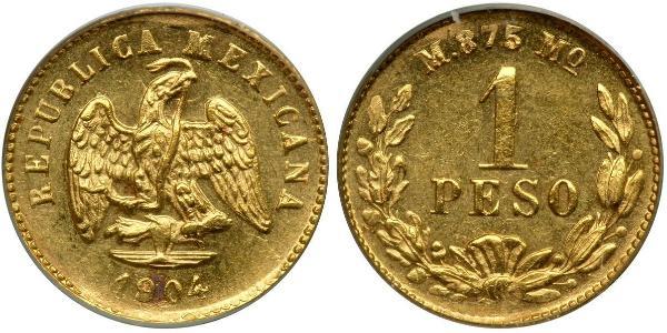 1 Peso Mexique (1867 - ) Or 