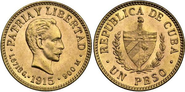 1 Peso Cuba Oro 
