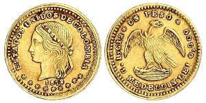 1 Peso Estados Unidos de Colombia (1863 - 1886) Oro 