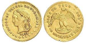 1 Peso Estados Unidos de Colombia (1863 - 1886) Oro 