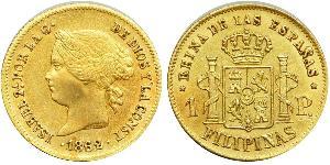 1 Peso Filipinas Oro Isabella II of Spain (1830- 1904)