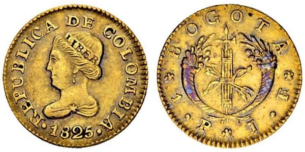 1 Peso Grande Colombia (1819 - 1831) Oro 