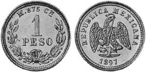 1 Peso Messico (1867 - ) Oro 