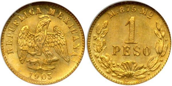 1 Peso México (1867 - ) Oro 