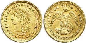 1 Peso Stati Uniti di Colombia (1863 - 1886) Oro 