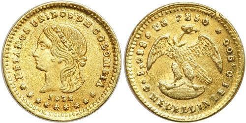 1 Peso Stati Uniti di Colombia (1863 - 1886) Oro 