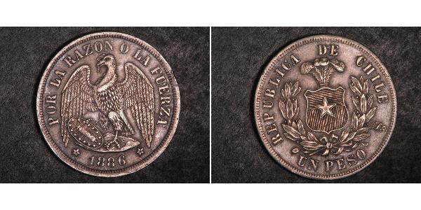 1 Peso Chile Plata 