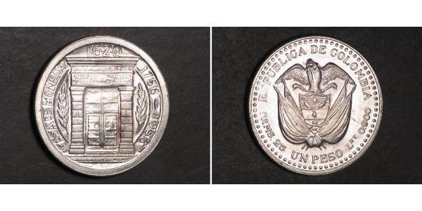 1 Peso Colombia Plata 