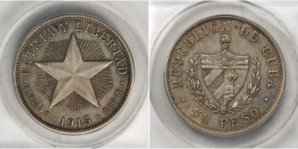 1 Peso Cuba Plata 