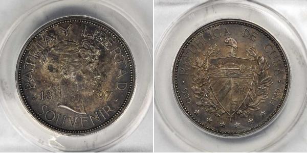 1 Peso Cuba Plata 