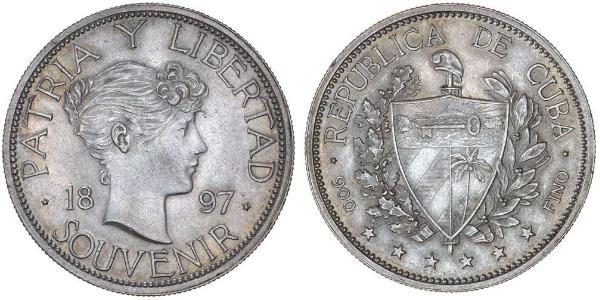 1 Peso Cuba Plata 