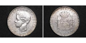 1 Peso Filipinas Plata Alfonso XIII of Spain (1886 - 1941)