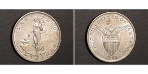 1 Peso Filipinas Plata 