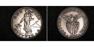 1 Peso Filipinas Plata 