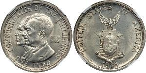 1 Peso Filipinas Plata 