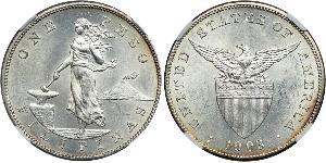 1 Peso Filipinas Plata 