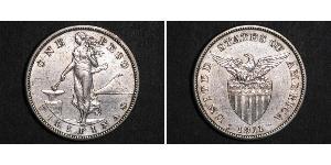 1 Peso Filipinas Plata 
