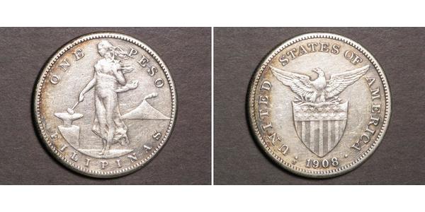 1 Peso Filipinas Plata 