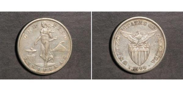 1 Peso Filipinas Plata 