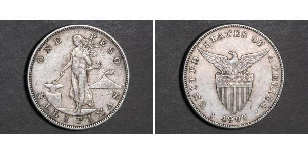 1 Peso Filipinas Plata 